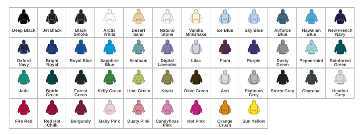 hoodie colours